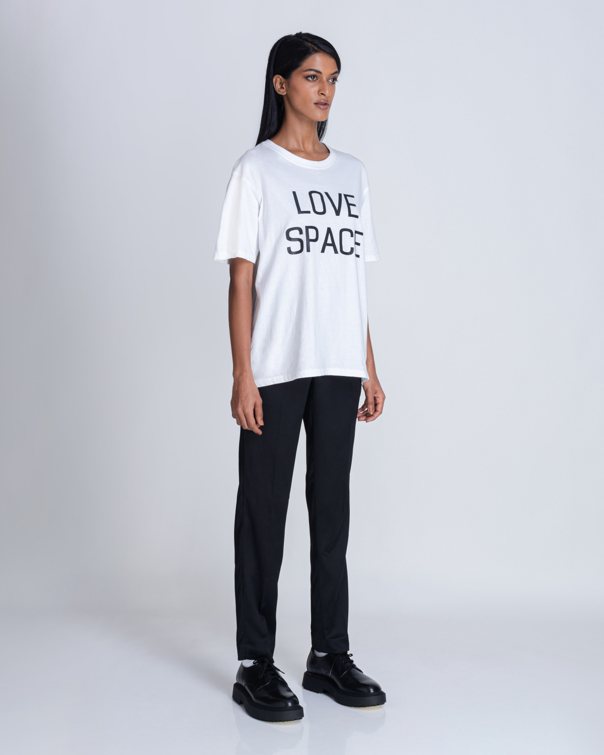 LOVE SPACE PRINT COTTON T-SHIRT