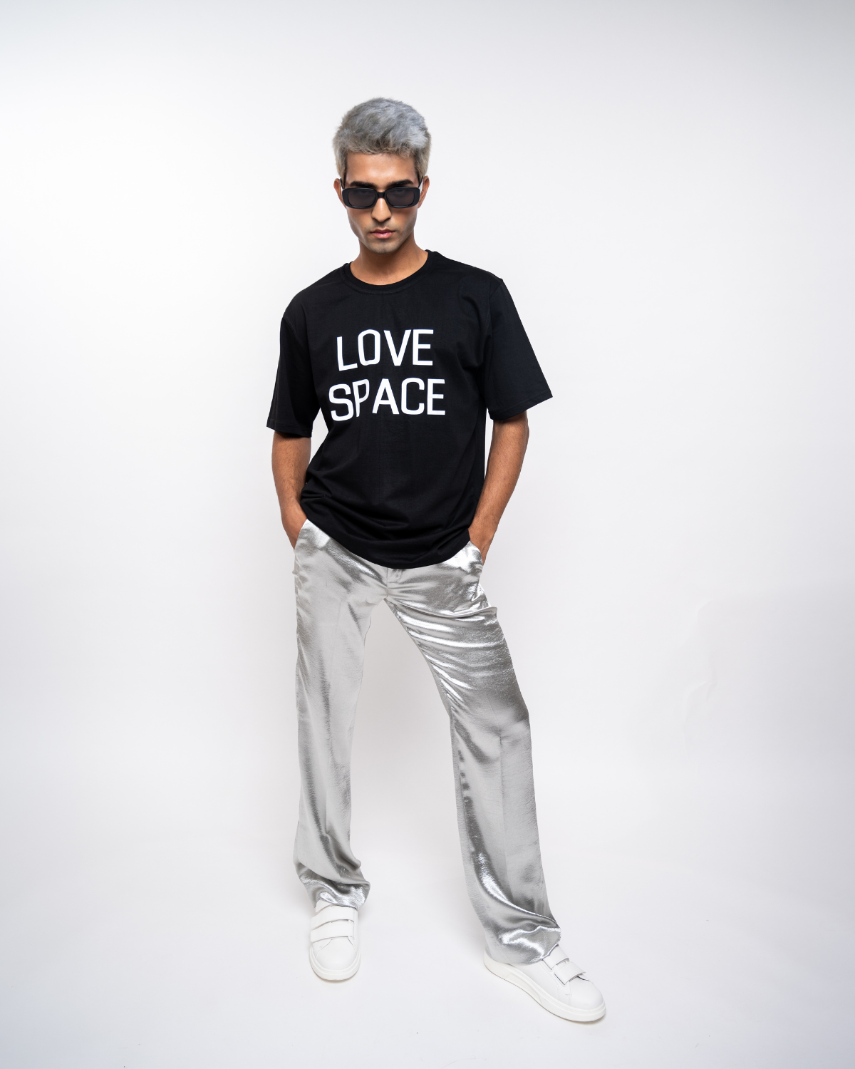 LOVE SPACE PRINT COTTON T-SHIRT