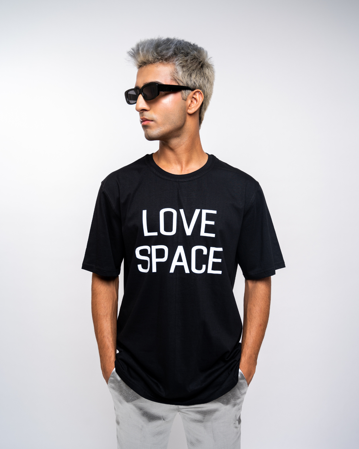 LOVE SPACE PRINT COTTON T-SHIRT