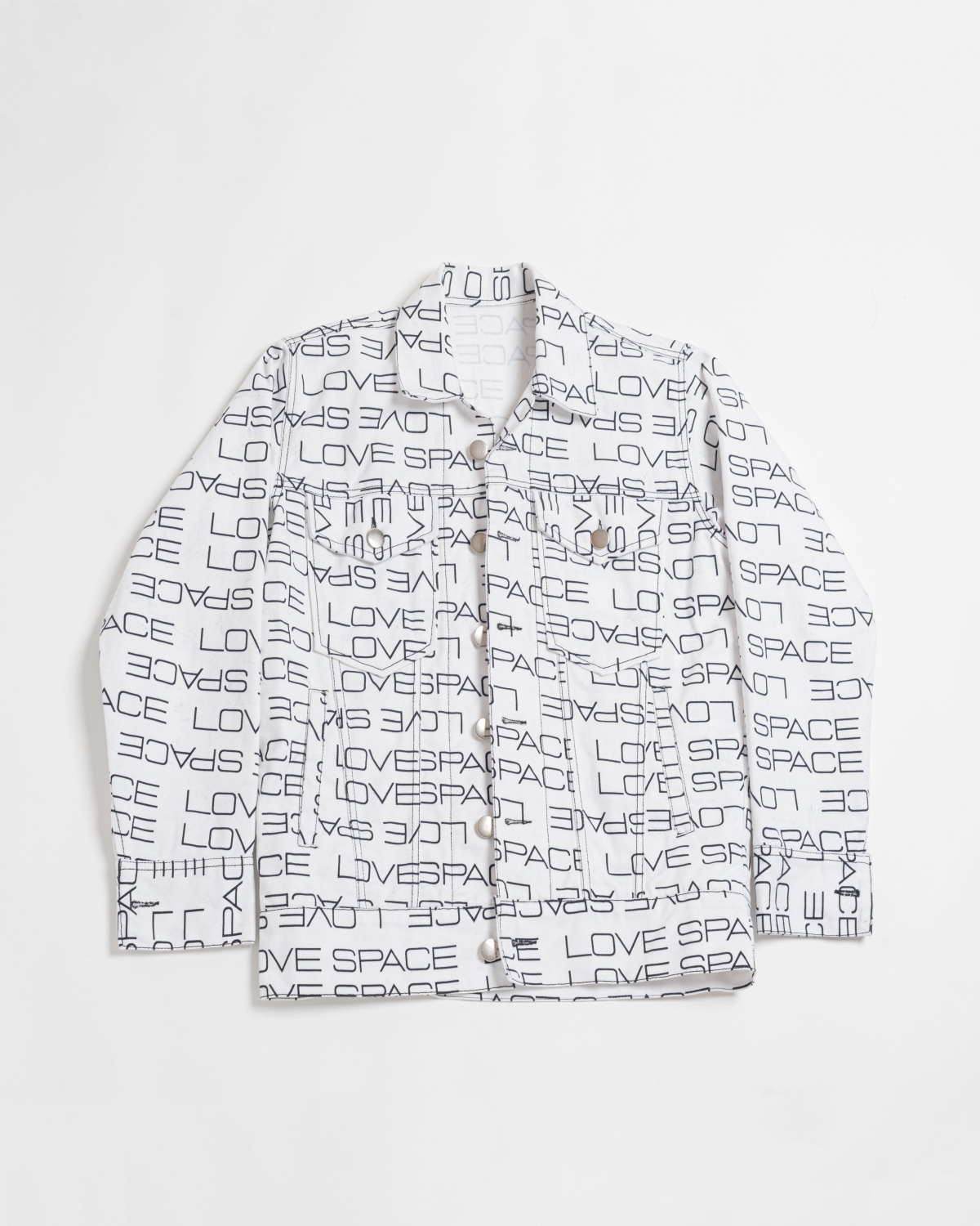 LOVE SPACE PRINT DENIM CLASSIC JACKET